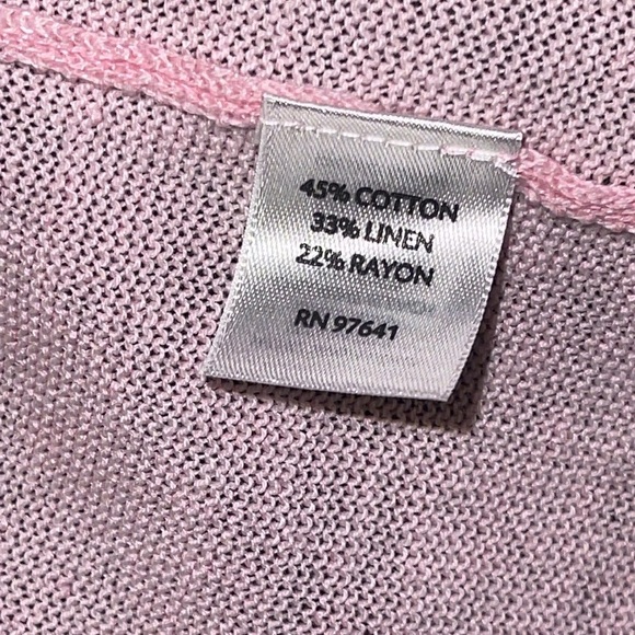 🌹J JILL LINEN BLEND OPEN SWEATER CARDIGAN - Picture 6 of 6